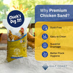 Chicken Sand Odor Eliminating Coop Bedding, 50 Lb Bag, 8 Pack