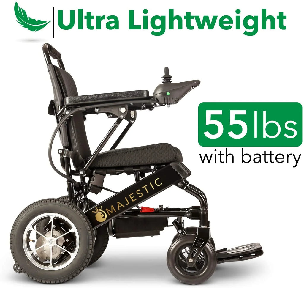 Comfy Go Folding Electric Power Wheelchair, 17.5 Seat Width