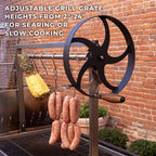 Backyard Discovery Argentine Santa Maria XL Wood Fire & Charcoal Steel Grill, 723 Square Inch - Asado Clamp