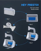 Portable Airbrush Spray Booth With Dual Fans, 3 LED Lights And Exhaust Hose