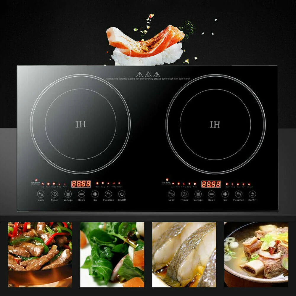 Portable Dual Induction Cooktop Countertop Hot Plate - 2400W