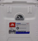 Igloo 52 QT 5-Day Marine Ice Chest Cooler With Wheels, White