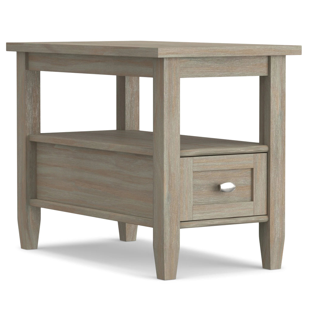 Solid Wood Narrow Side Table, 14 in Wide, 24 in D x 14 in W x 20 in H