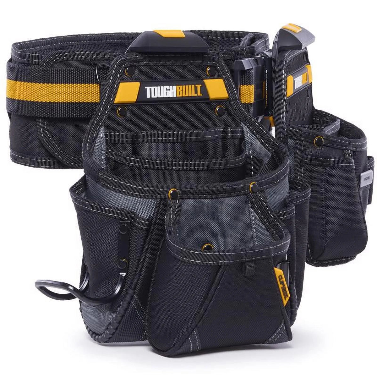 ToughBuilt Adjustable Handyman Tool Belt, Polyester, 27 Pockets, Black/Orange