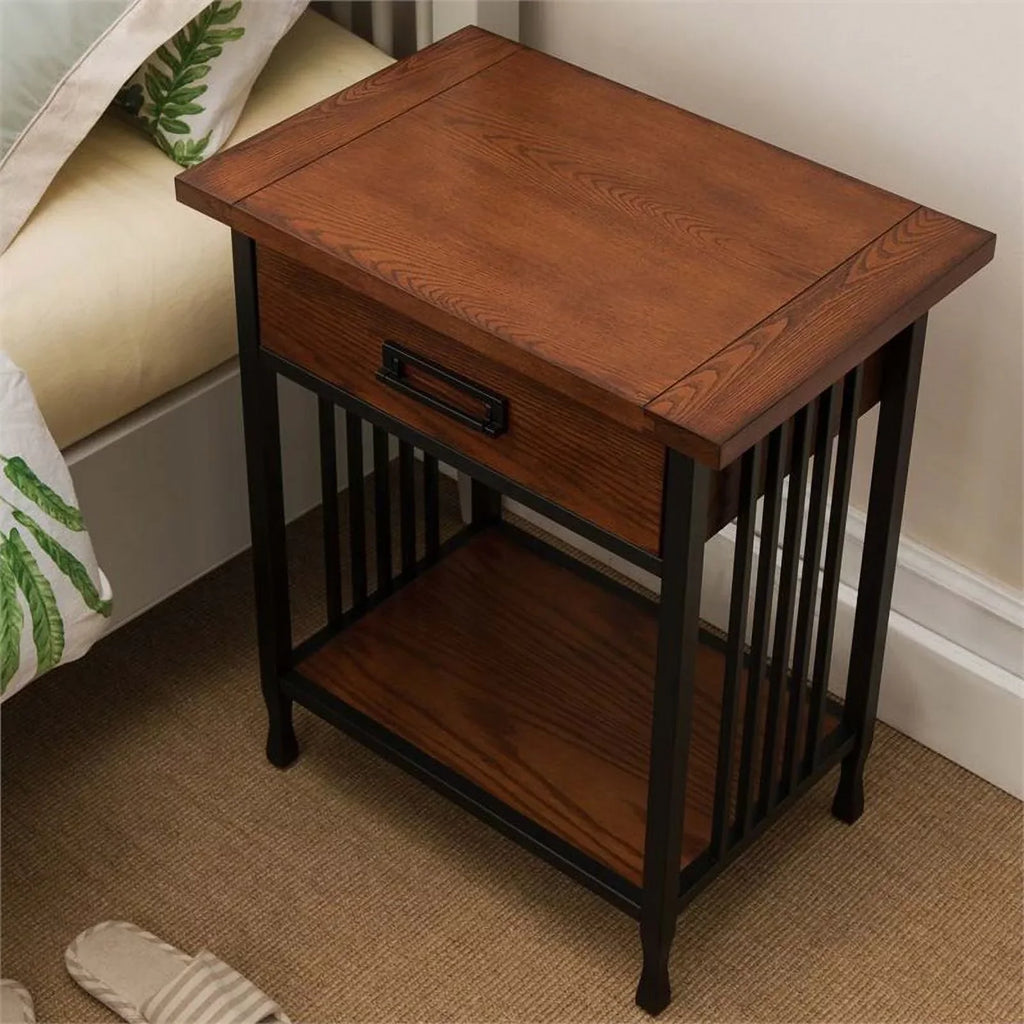Bowery Hill 1 Drawer Nightstand - Mission Oak