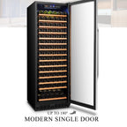 Lanbo 165 Bottle Built-In Black Single Zone Wine Cooler, 24 inch Width - LW177S