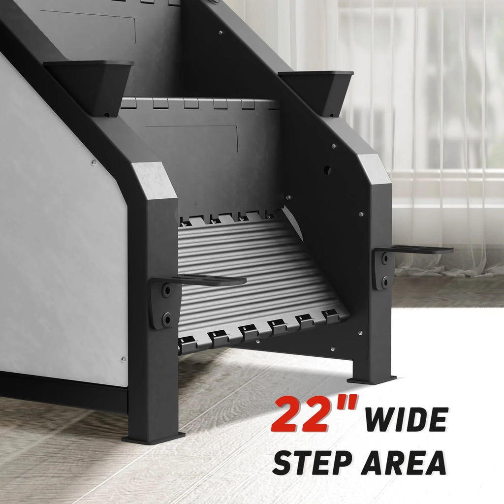 syedee Stair Stepper With LED Screen, 12 Workout Programs, 441LBS, 24-164 Steps/Minute, White