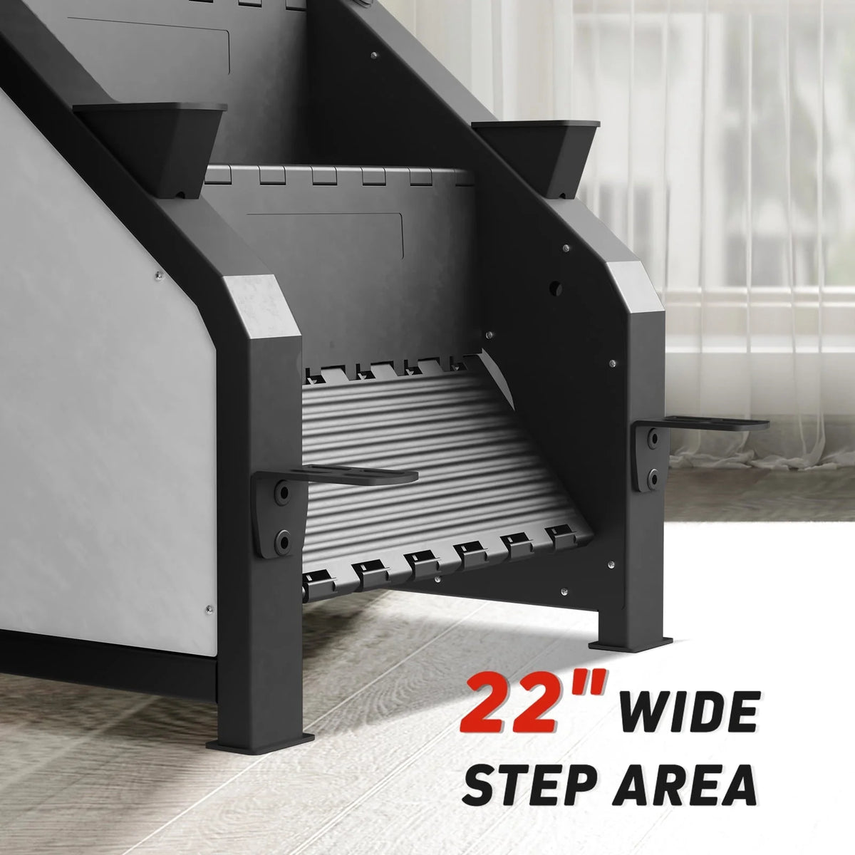 syedee Stair Stepper With LED Screen, 12 Workout Programs, 441LBS, 24-164 Steps/Minute, White