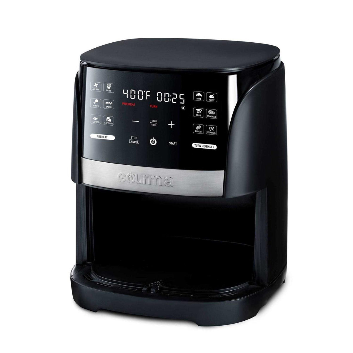 Gourmia 6-Qt Digital Window Air Fryer With 12 Presets And Guided Cooking