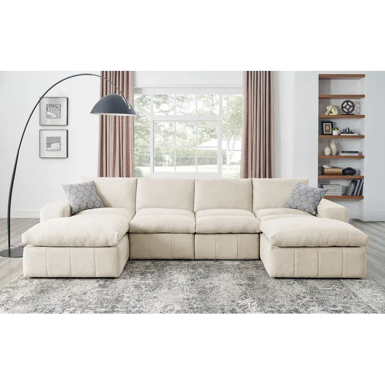 134in Wide Reversible Modular Sectional With Ottoman