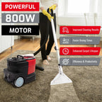 SunMax Carpet And Upholstery Extractor Cleaning Machine, 1.07 HP, 3.7-Gal Tank