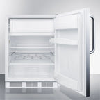 ADA Compliant Built-In Undercounter Refrigerator-Freezer, 5.1 cu.ft., 24 in, Stainless Steel Door