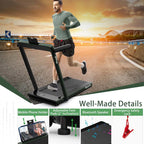 GYMAX 2-in-1 Folding Under Desk Treadmill With Speaker, App And Remote Control - 2.5HP