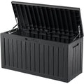Decksplore 80-Gallon Lockable Resin Outdoor Storage Box - Black