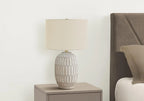 Table Lamp, Cream Resin, 14.5 in L x 14.5 in W x 24 in H - 9720