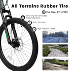 27.5 Inch Full Suspension Mountain Bike With Front And Rear Dual Shock Absorbers, Mechanical Disc Brakes, 21-Speed - A2760
