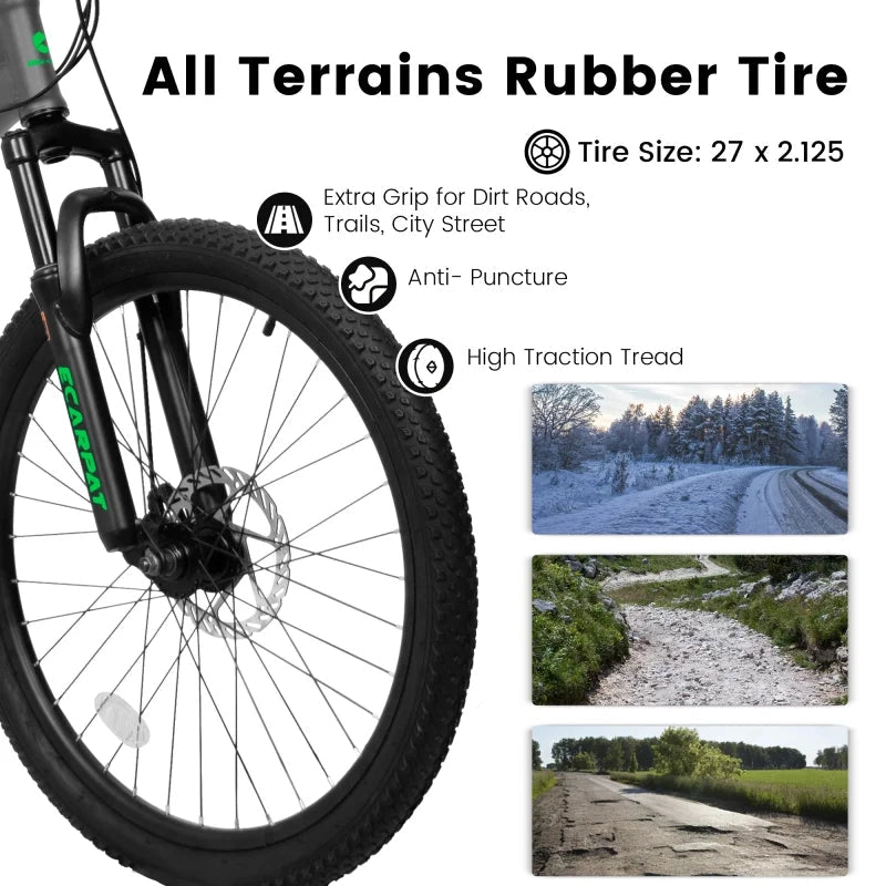 27.5 Inch Full Suspension Mountain Bike With Front And Rear Dual Shock Absorbers, Mechanical Disc Brakes, 21-Speed - A2760