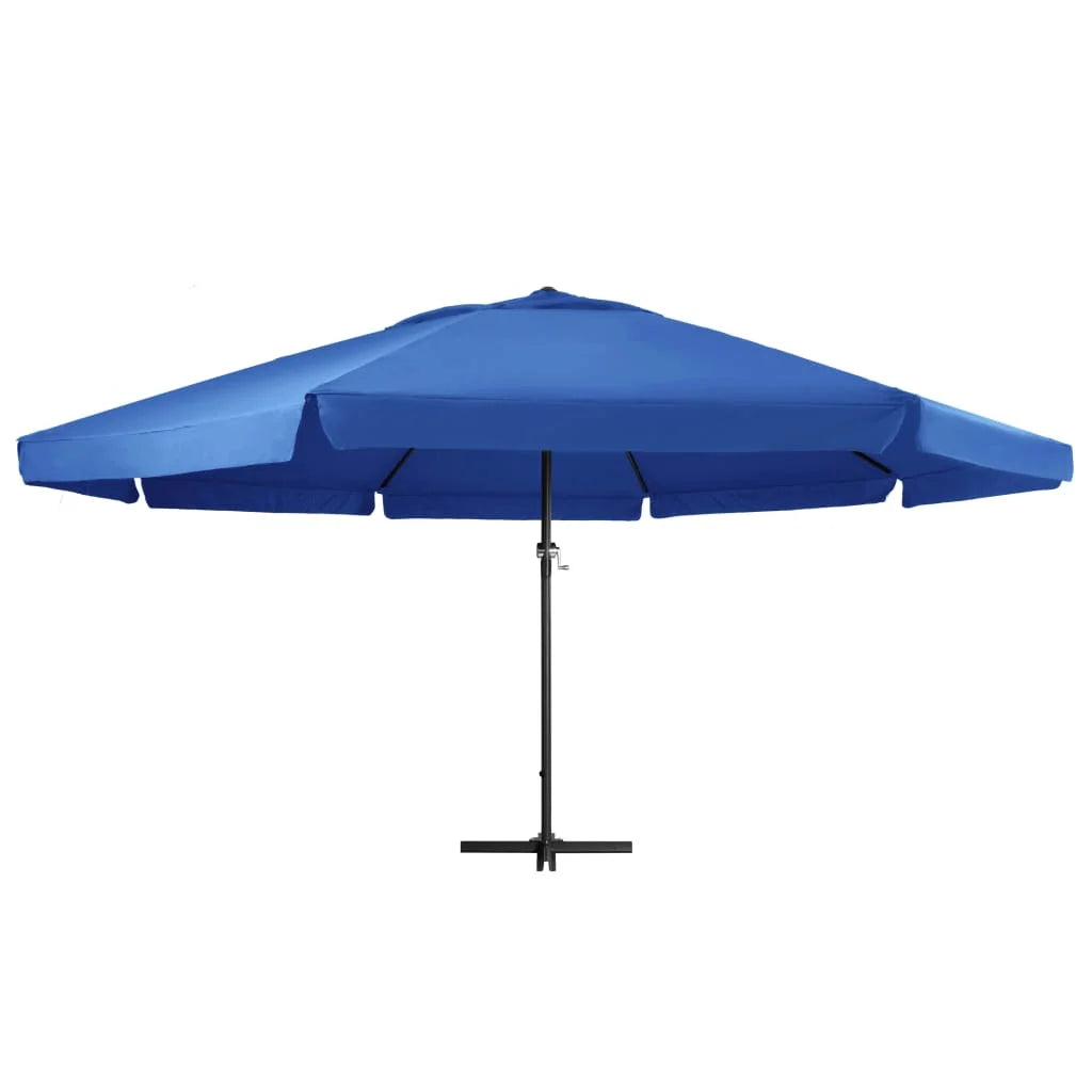 vidaXL Garden Parasol, Azure Blue Polyester With PA Coating, 196.9in x 118.1in