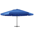 vidaXL Garden Parasol, Azure Blue Polyester With PA Coating, 196.9in x 118.1in