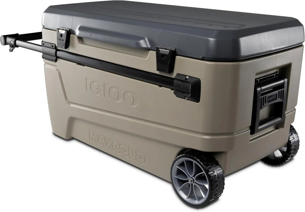 Igloo Wheeled Cooler 110 Qt Sandstone - Sportsman Glide