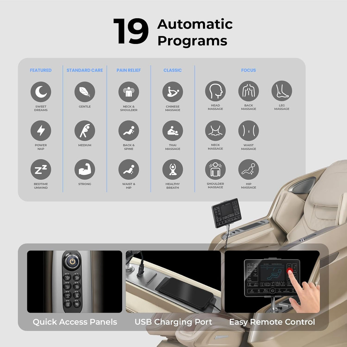 Osaki Full Body Massage Chair With 360 Rotating Footrest, Brown - 4D Achilles