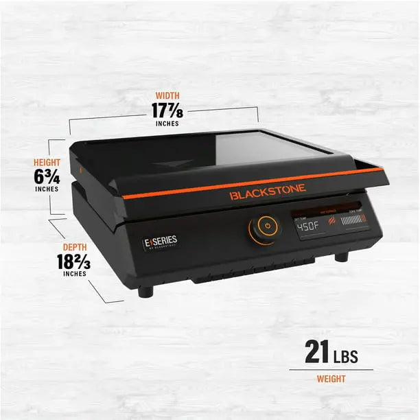Blackstone E-Series 17-Inch Electric Tabletop Griddle With Hood - 238 Sq In