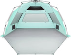 Large Pop Up Beach Tent Sun Shelter, 5-6 Person, 98.4in L x 55in D x 58in H