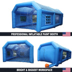 Urbanest Inflatable Spray Paint Booth 28x15x11FT With 2 Blowers - 950W And 350W