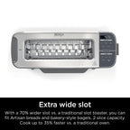 Ninja Foodi 2-in-1 Flip Toaster And Compact Toaster Oven, 2-Slice, 1500 Watts - ST100