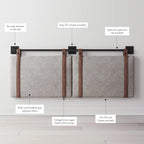 Wall-Mount Upholstered Headboard With Metal Rail - Twin, Queen & King