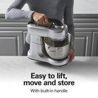 Hamilton Beach 4 Quart 7-Speed Tilt-Head Stand Mixer With Dough Hook, Whisk And Flat Beater - Black