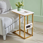 C-Shaped Sofa Side Tables, Set of 2, 11" D x 19" W x 24" H