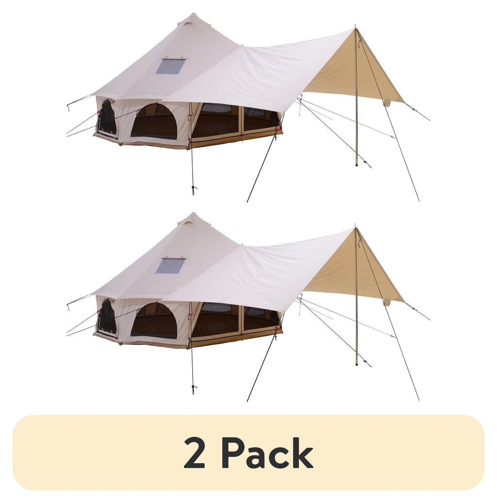 White Duck Outdoors Regatta Bell Tent Awning, Desert Red, 10 ft - Complete Canopy With Poles
