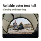 Naturehike Baluosi UL Ultralight Tunnel Hiking Tent, 15D, 2/3 Person, Olive Green - CNK2450WS036