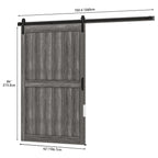 Uforic Sliding Barn Door With Hardware Kit, 48 x 84 in, Gray