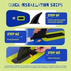 FunWater Inflatable Stand Up Paddle Board, 11 ft x 32 in x 6 in - SUP Paddle Accessories