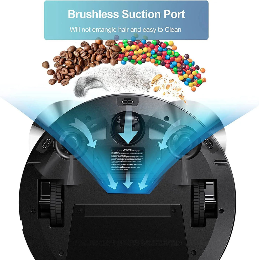 2-In-1 Robot Vacuum And Mop Cleaner, 2500 Pa, 12.2in x 12.2in x 2.71in