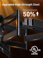 Full Motion TV Wall Mount for 42-90 in TVs - Adjustable Swivel and Tilt Bracket