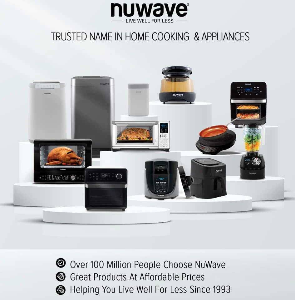 Nuwave Brio 8 Qt Air Fryer, 1800W, 50-400F Temperature Controls
