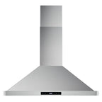 Cosmo 4-Piece Kitchen Appliance Package - 30 in Gas Range, Wall Mount Range Hood, 24 in Built-In Dishwasher, French Door Refrigerator