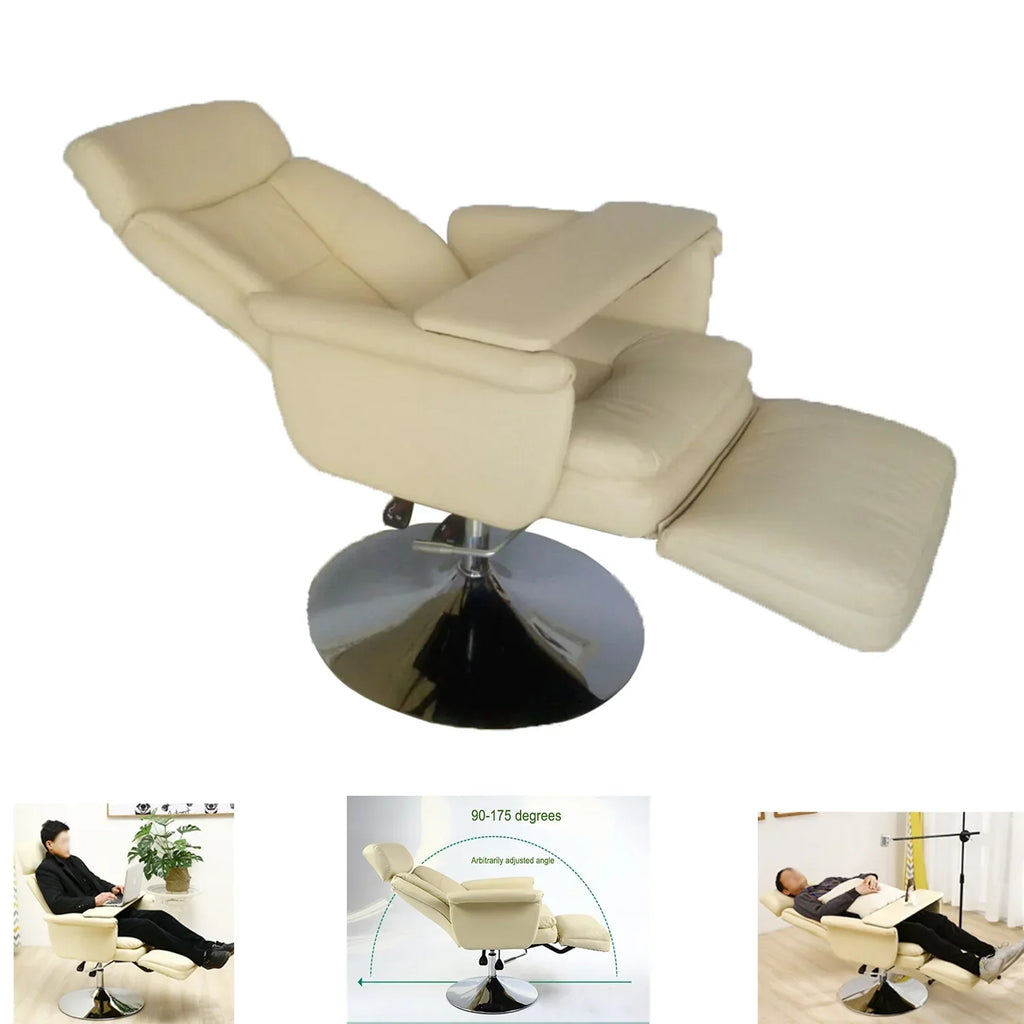 INTBUYING Facial Beauty Spa Salon Chair, White, Pneumatic 440LB Capacity, 360 Degree Rotation - TT-300100