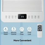 Bapipro Smart Portable Air Conditioner 10,000 BTU, WiFi, Remote, 4-in-1, 300 Sq Ft, 55dB