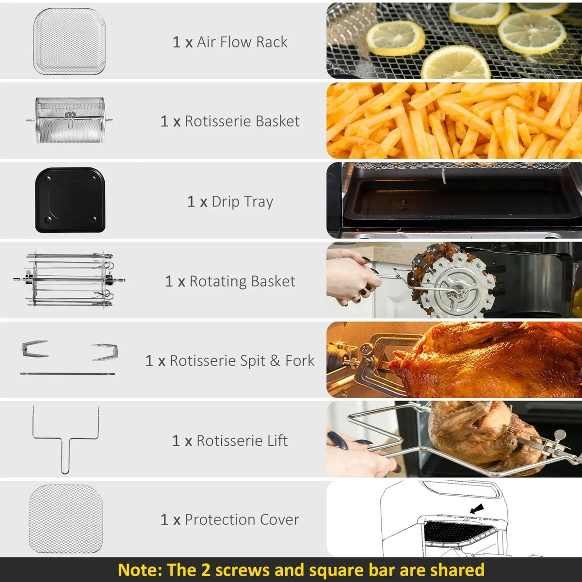 GVJMTKP 12 QT 8-In-1 Air Fryer Oven Combo, 1700W, Black