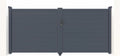 Casanoov Aluminium Folding Driveway Gate 4m x 160cm Grey - KIT-000024