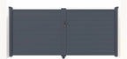 Casanoov Aluminium Folding Driveway Gate 4m x 160cm Grey - KIT-000024