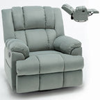 Lazy Boy Oversized Fabric Swivel Rocking Manual Recliner Chair, 37.8L*38.2W*41H, 155 Degrees