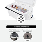Igloo Wheeled Cooler 110 Qt Sandstone - Sportsman Glide