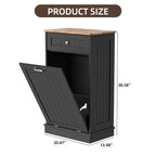 HARIPUL Single Tilt-Out Trash Cabinet For 13 Gallon Waste Bin, White