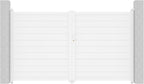 Casanoov Aluminium Folding Driveway Gate 4m x 160cm Grey - KIT-000024