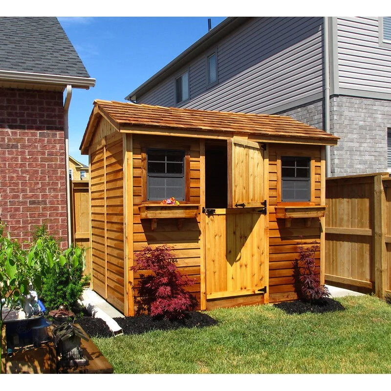 Outdoor Living Today Cabana Wooden Storage Shed, 9 ft. W x 6 ft. D - CB96